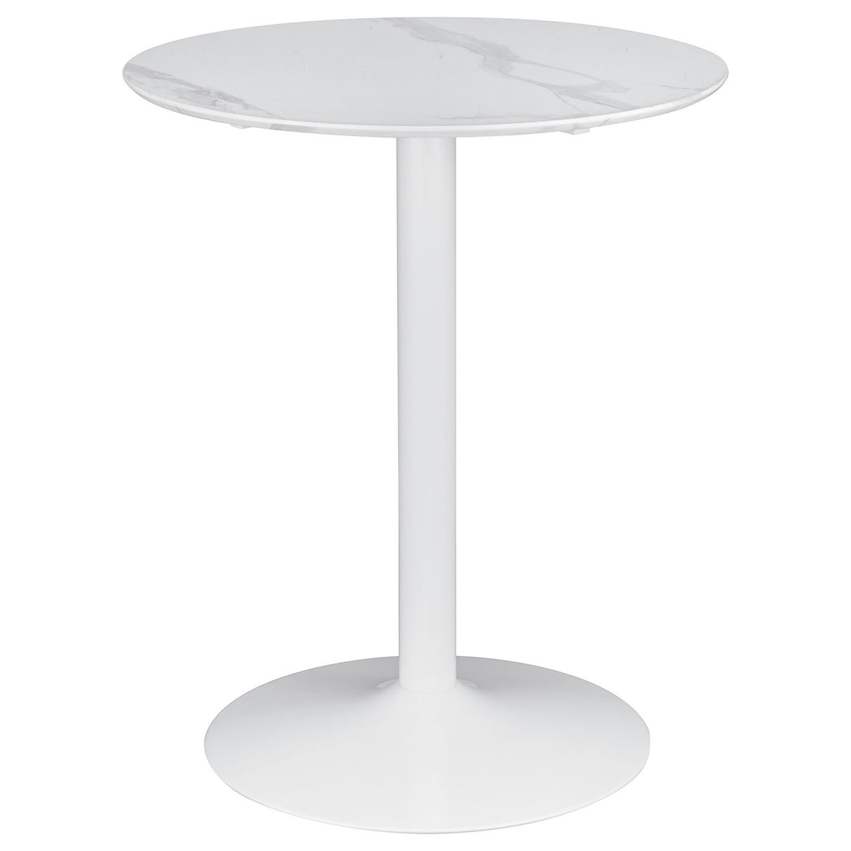 Arkell Round Pedestal Counter Height Table White