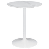 Arkell Round Pedestal Counter Height Table White