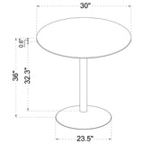 Arkell Round Pedestal Counter Height Table White