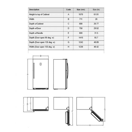 Forno 60 in. 27.6 cu. ft. Refrigerator & Freezer in Stainless Steel - FFFFD1933-60S