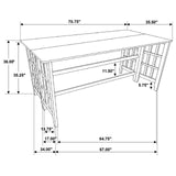 Gabriel Extendable Rectangular Counter Height Table Cappuccino