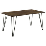 Topeka Live-edge Dining Table Mango Cocoa and Gunmetal