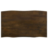 Topeka Live-edge Dining Table Mango Cocoa and Gunmetal