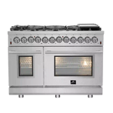 Forno Massimo 48-Inch Freestanding Dual Fuel Range in Stainless Steel (FFSGS6125-48)