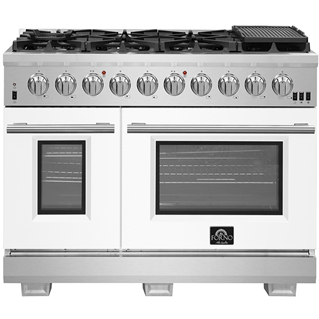 Forno 48" Capriasca Gas Range with 8 Burners, Griddle and 160,000 BTUs - FFSGS6260-48