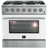 Forno 36" Galiano Gas Range with 6 Burners - FFSGS6244-36