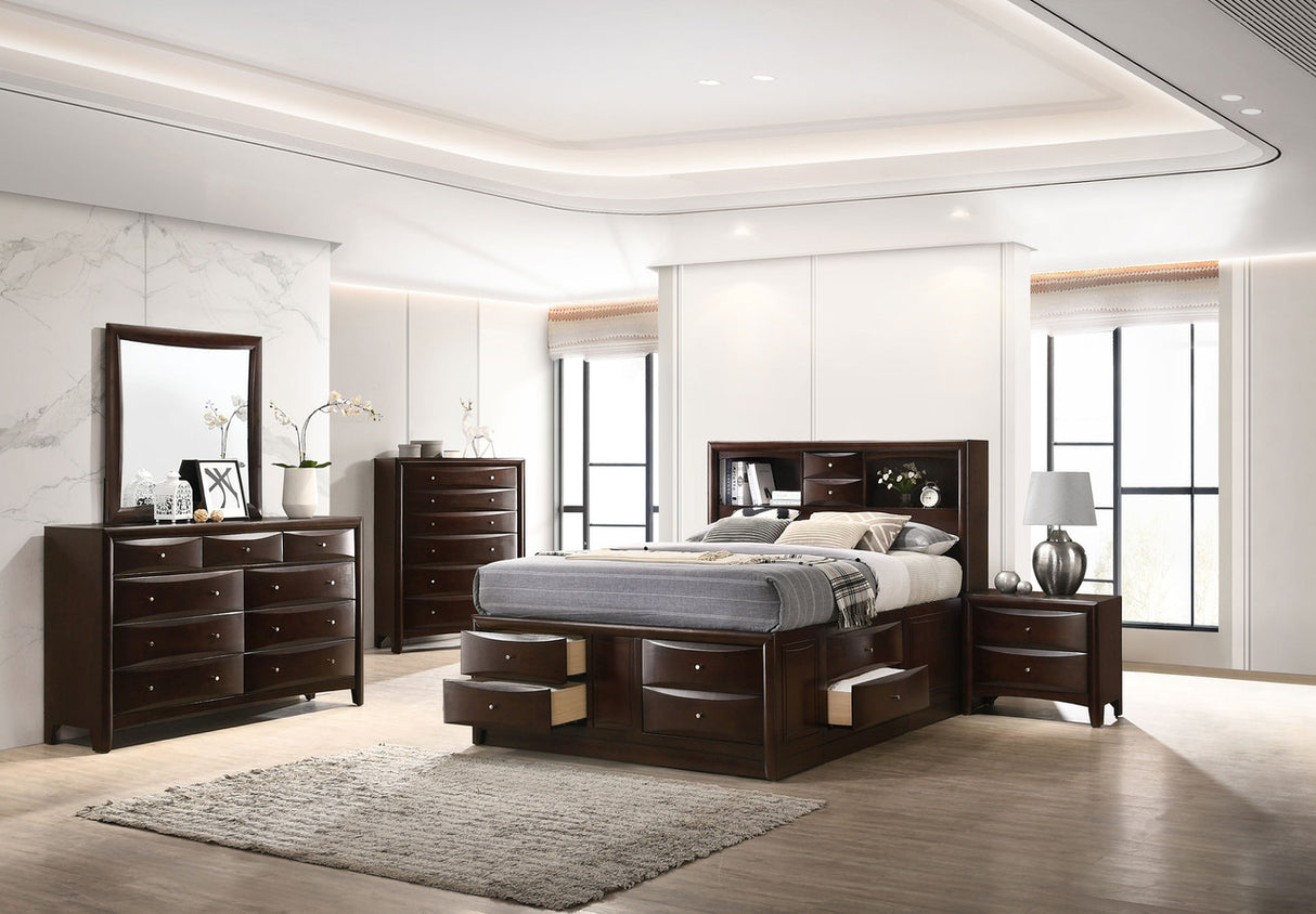 Phoenix Cappuccino King Five-Piece Bedroom Set