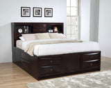 Phoenix 10-drawer Queen Bed Deep Cappuccino