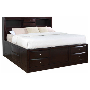 Phoenix 10-drawer Queen Bed Deep Cappuccino