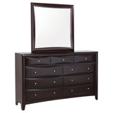 Phoenix 9-drawer Dresser with Mirror Deep Cappuccino