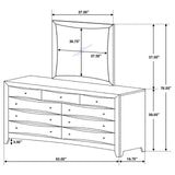 Phoenix 9-drawer Dresser with Mirror Deep Cappuccino