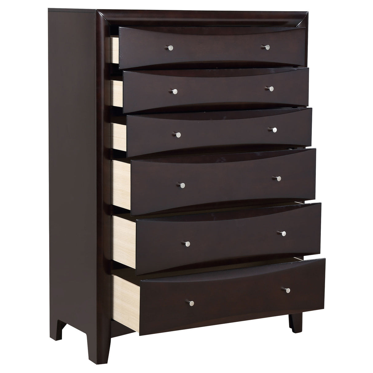 Phoenix 6-drawer Chest Deep Cappuccino