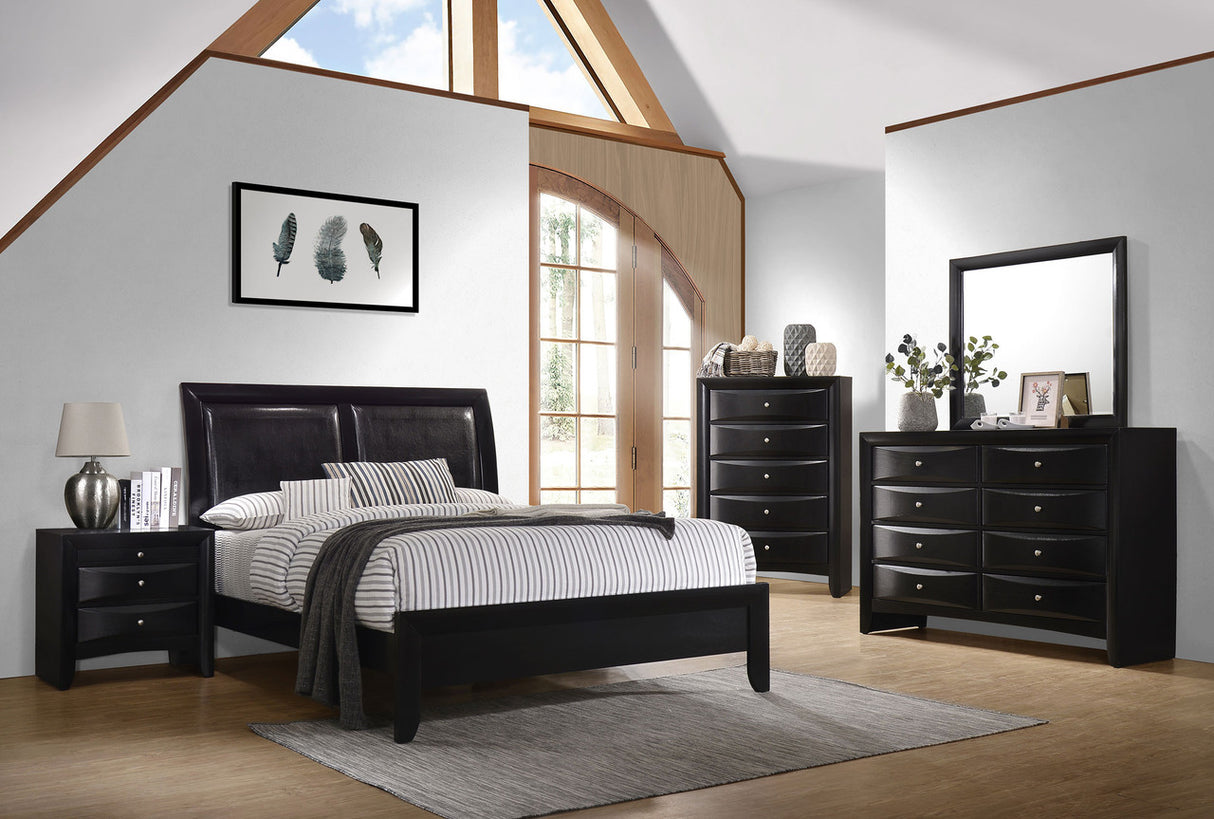 Briana Rectangular 8-drawer Dresser with Mirror Black