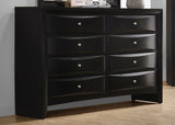 Briana Black Eight-Drawer Dresser