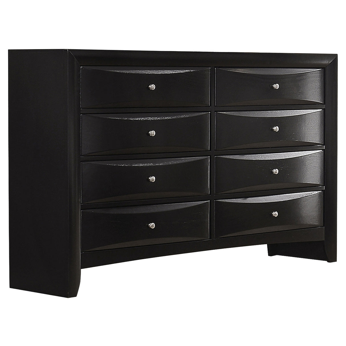 Briana Black Eight-Drawer Dresser