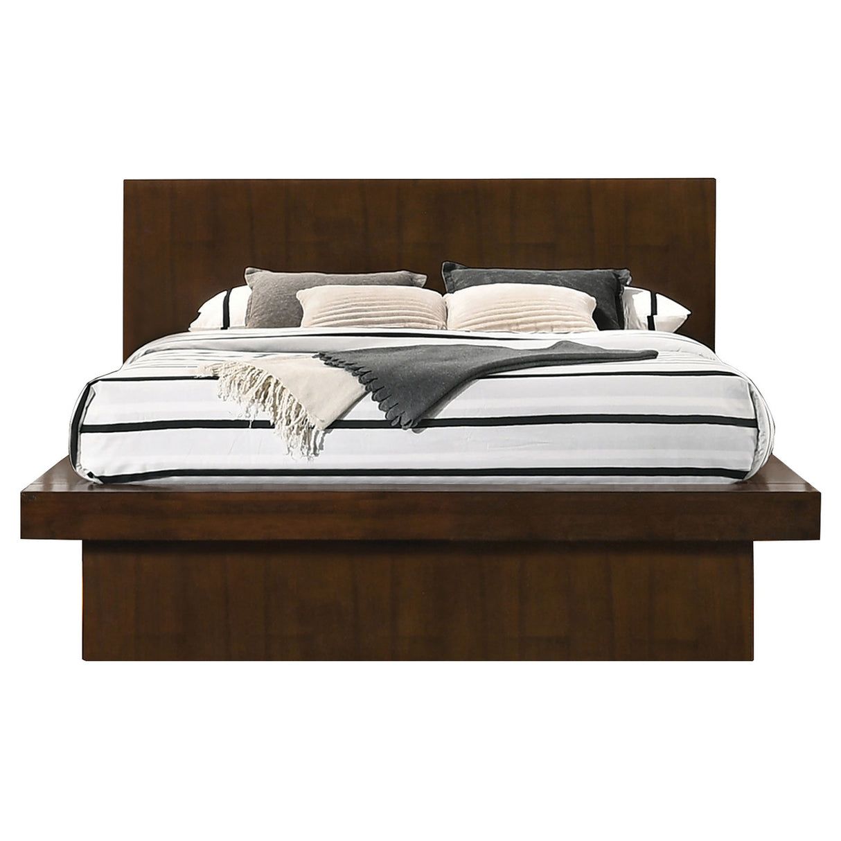 Jessica Bedroom Set with Nightstand Panels Cappuccino