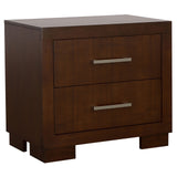 Jessica Bedroom Set with Nightstand Panels Cappuccino