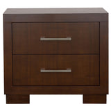 Jessica Bedroom Set with Nightstand Panels Cappuccino