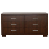 Jessica Bedroom Set with Nightstand Panels Cappuccino