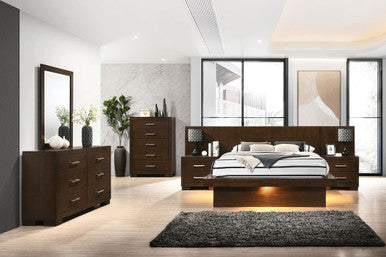 Jessica Dark Cappuccino California King Four-Piece Bedroom Set