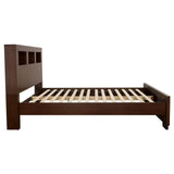 Jessica Dark Cappuccino California King Five-Piece Bedroom Set With Storage Bed