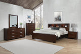 Jessica Dark Cappuccino Queen Four-Piece Bedroom Set With Storage Bed