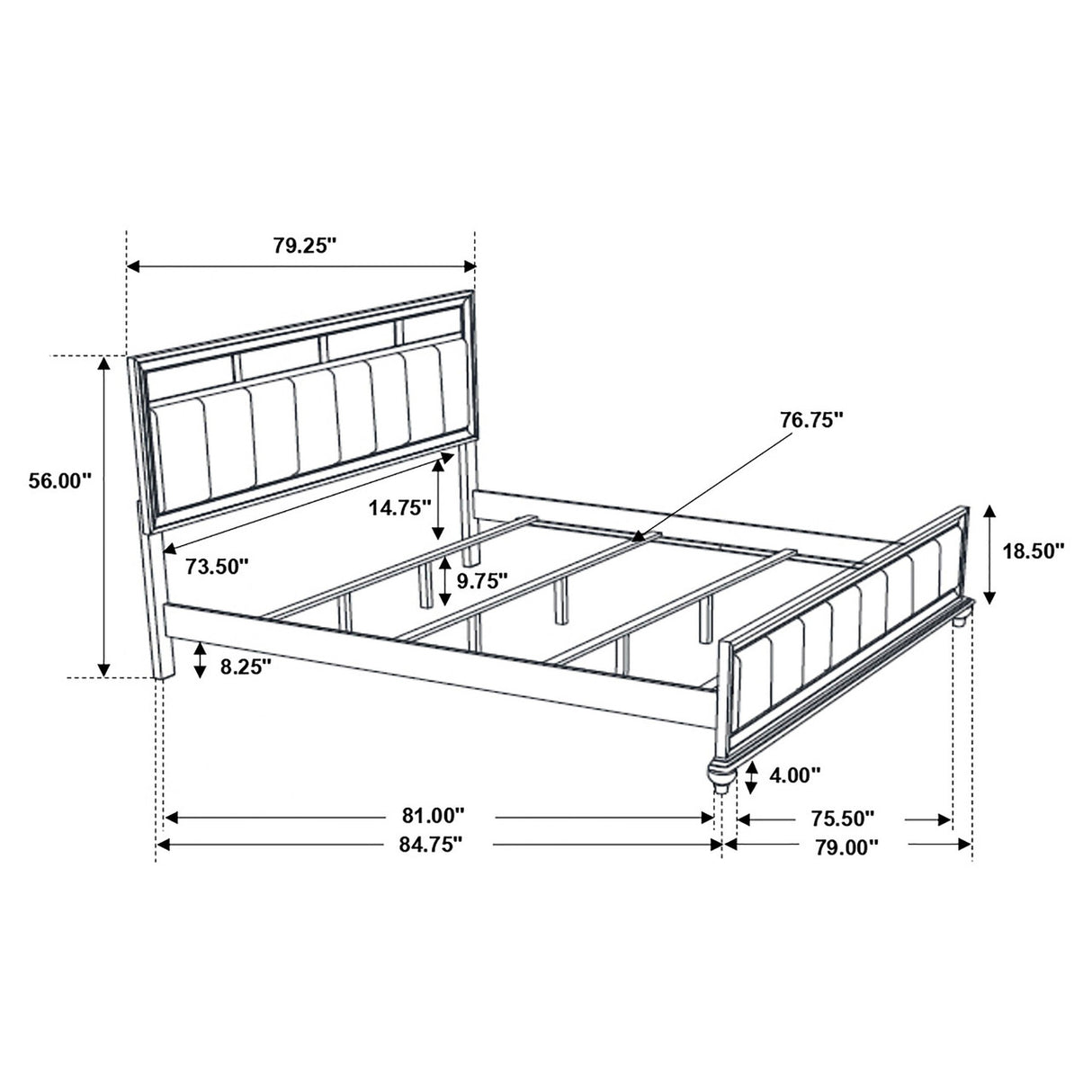 Barzini Transitional King Four-Piece Bedroom Set