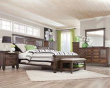 Franco 5-piece Queen Storage Bedroom Set Burnished Oak