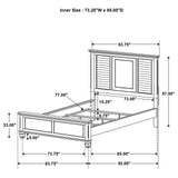 Franco Burnished Oak California King Four-Piece Bedroom Set