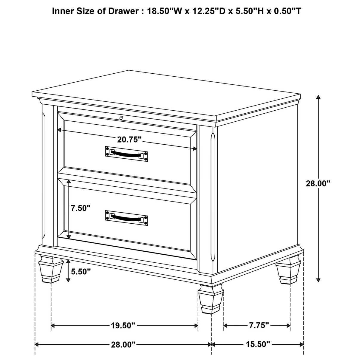 Franco Burnished Oak California King Four-Piece Bedroom Set