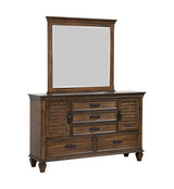 Franco 5-piece Queen Storage Bedroom Set Burnished Oak