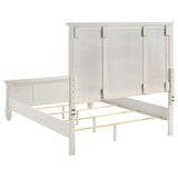 Sandy Beach California King Panel Bed with High Headboard Cream White