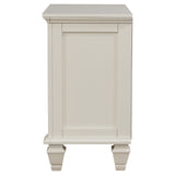 Sandy Beach 3-drawer Nightstand Cream White