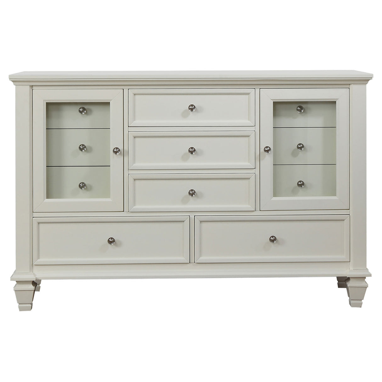 Sandy Beach 11-drawer Rectangular Dresser Cream White