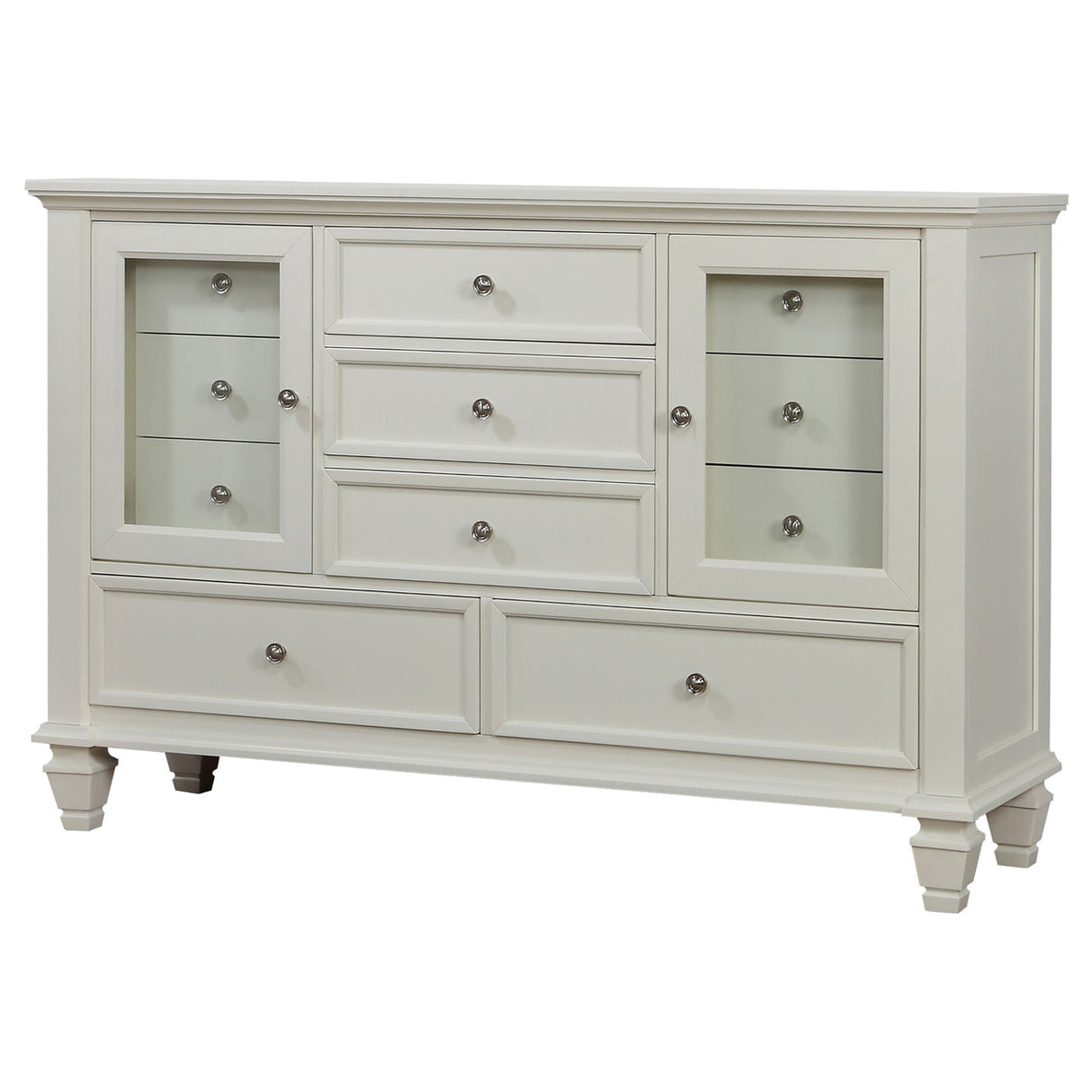 Sandy Beach 11-drawer Rectangular Dresser Cream White