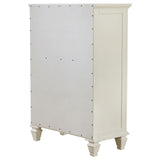 Sandy Beach 5-drawer Rectangular Chest Cream White