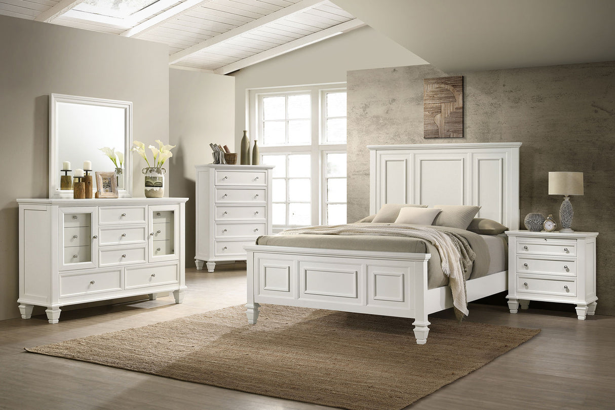 Sandy Beach 5-drawer Rectangular Chest Cream White