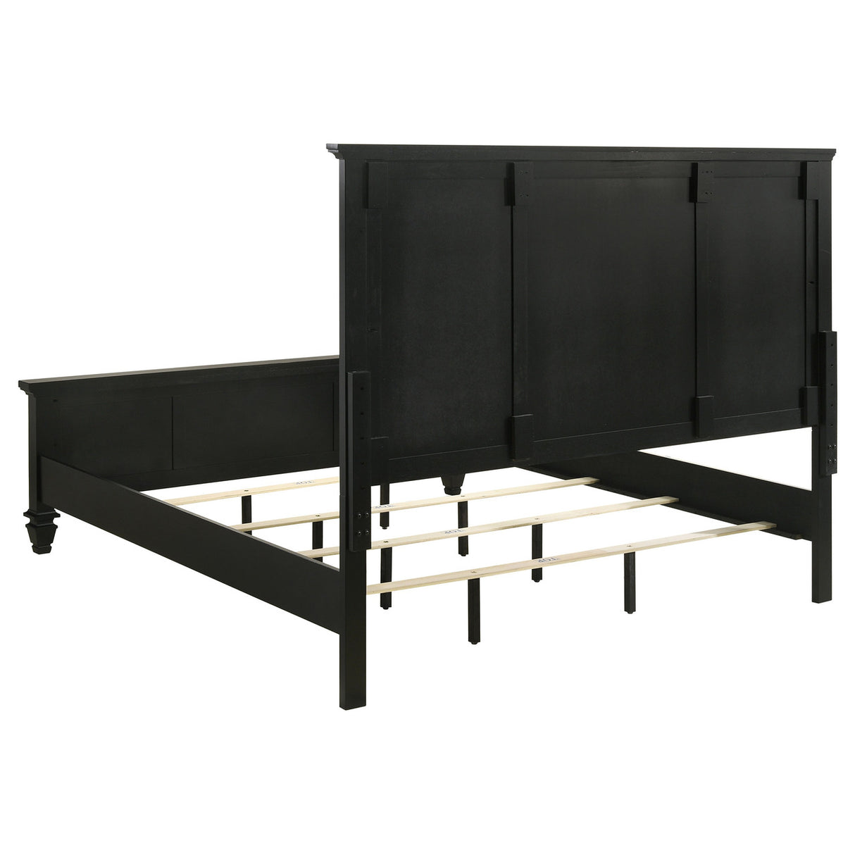 Sandy Beach Eastern King Panel Bed with High Headboard Black