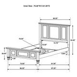 Sandy Beach Eastern King Panel Bed with High Headboard Black