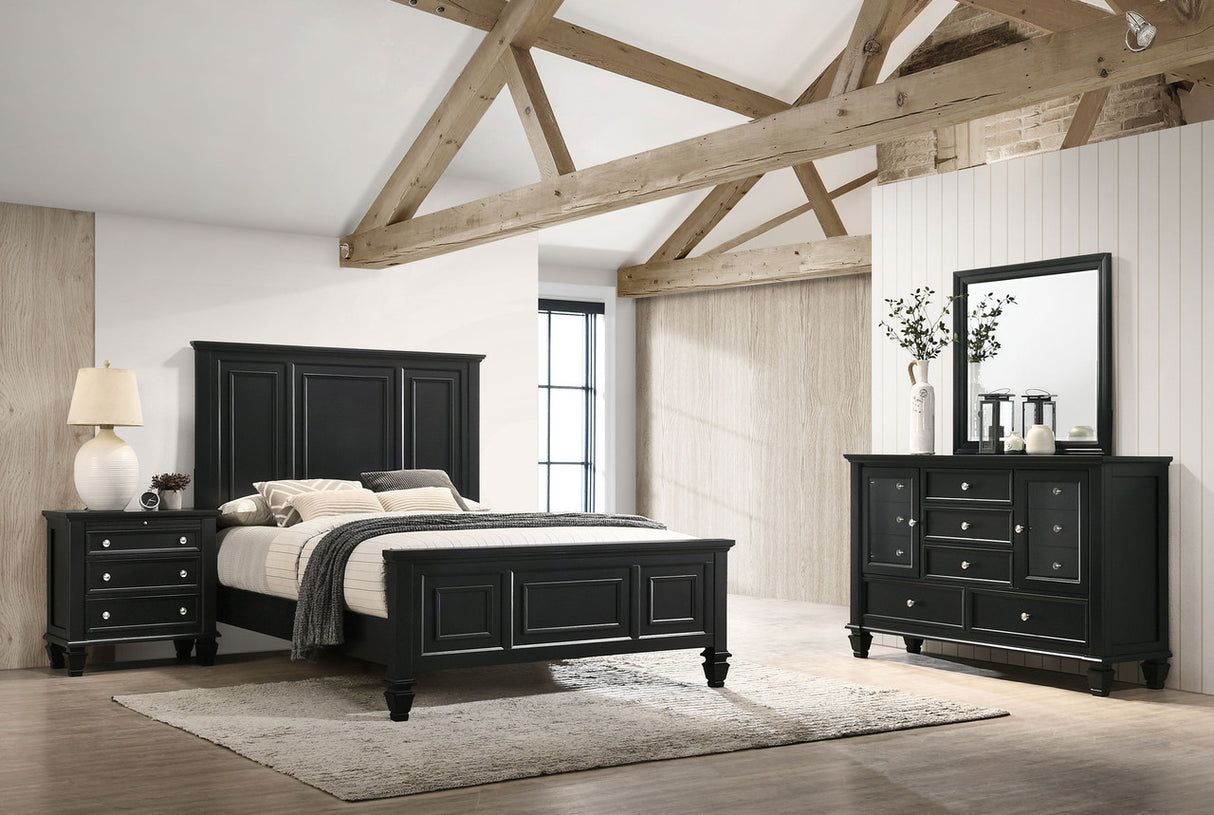 Sandy Beach Black California King Four-Piece Bedroom Set