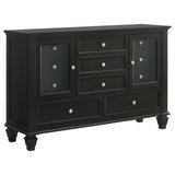 Sandy Beach Black Queen Five-Piece Bedroom Set