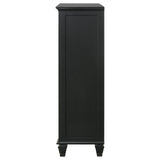 Sandy Beach Door Chest with Concealed Storage Black