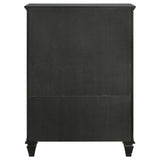 Sandy Beach Door Chest with Concealed Storage Black