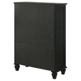 Sandy Beach Door Chest with Concealed Storage Black