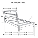 Serenity Twin Panel Bed with Cut-out Headboard Rich Merlot