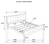 Carlton Cappuccino Upholstered California King Four-Piece Bedroom Set