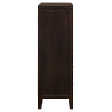 Carlton 5-drawer Rectangular Chest Cappuccino