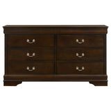 Louis Philippe Warm Brown Full Four-Piece Bedroom Set