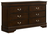 Louis Philippe Traditional Cappuccino King Four-Piece Bedroom Set