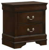 Louis Philippe Traditional Cappuccino King Five-Piece Bedroom Set